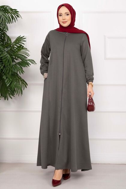 Classic Zippered Robe Smoked