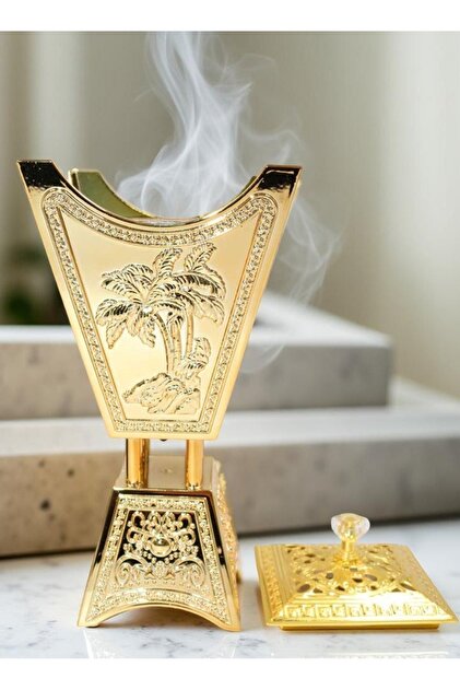 HITAM Gold Electronic Incense Burner – Model ZX-8070 for Home and