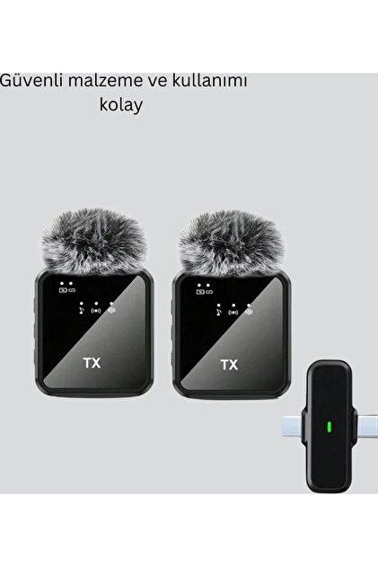 pukotech F15 Profesyonel 2 Lİ Kablosuz Yaka Mikrofonu 2in1