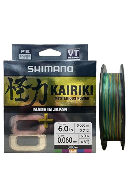 shimano Kairiki 8+ 300 Mt 0.13mm İp Misina Multi Color - Fiyatı