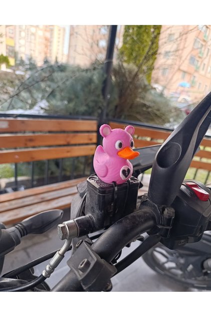 Motosiklet, Scooter, Bisikilet Aksesuarı (Gidona, Hidroliğe Takılan Ve Yapışabilen Süs)Sevimli Ördek