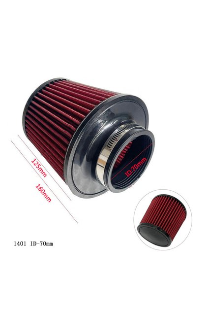 1401 ID-70mm 63mm 70mm 76mm 89mm Air Filter High Flow Cold Air Intake Universal Filters Vehicles Air