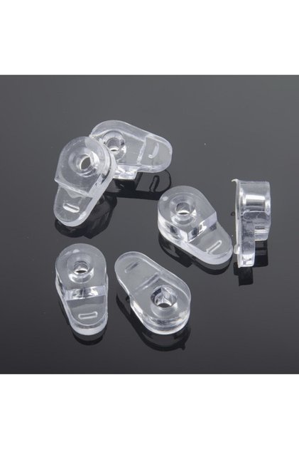 20x11x7mm-20pcs 10pcs Plastic Glass Retainer Transparent Mirror Cabinet Fix Clips display dresser ba