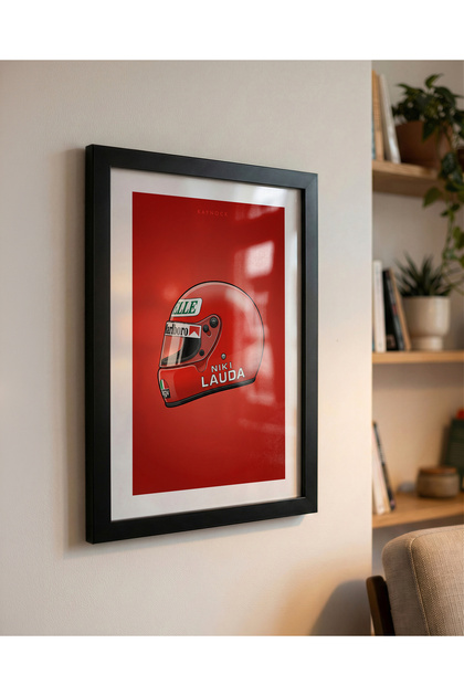 ベトナム 漆アート Thành Lễ KAYNOCK Niki Lauda Helmet, Formula 1, F1, Poster Painting Black