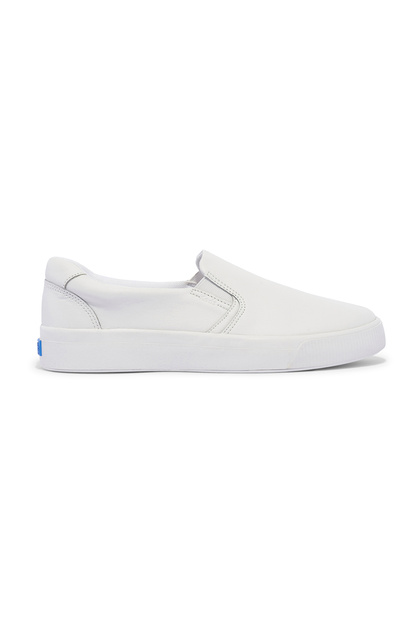 Women's Pursuit Leather Slip On Casual Sneaker White