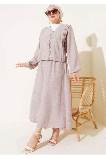 Women's Birit Buttoned Suit Brown