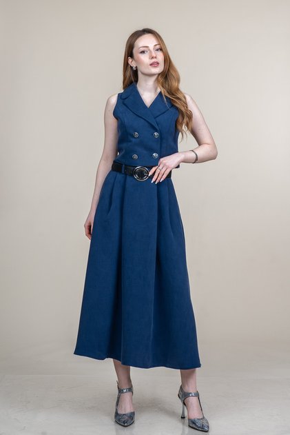 Women's Summer Laci Trend Short Vest and Belted Skirt Set Stylish Daily Comfortable Two-Piece 1306