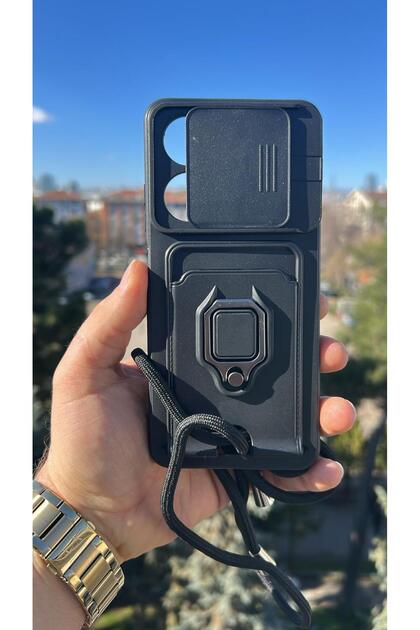 Neck Strap Ring Stand Phone Case Compatible with Tecno Spark 20 / 20C / Go 2024