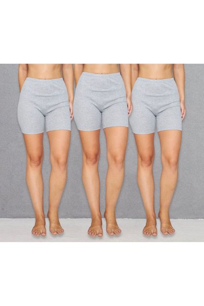 ثلاثة قطع من شورت نسائي قطن الممشط ، 95% قطن و5% ليكرا، ماركة شادن
