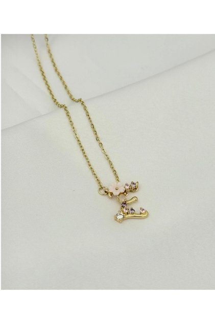Steel Princess Letter Necklace