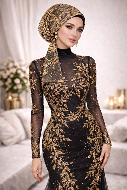 slim fit dress slacks Julien Scarf in Brown Antelope Spot Jacquard Black main image 1