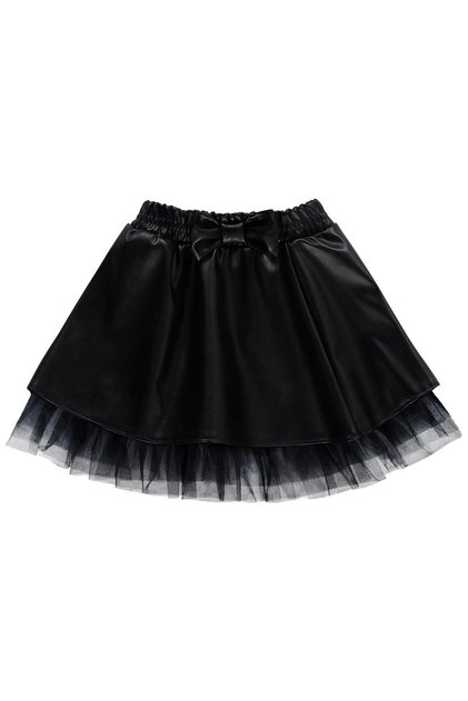 Bow-Tie Set of Tulle Leather 6-18 Months Skirt - Black 9-12 Months