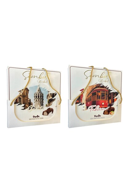 Sembol Galata ve Taksim Hediyelik Çikolata 300 gr 2 li Karma Paket