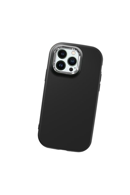 iPhone 14 Pro Compatible Camera Protected Black Soft Silicone Phone Case Patterned