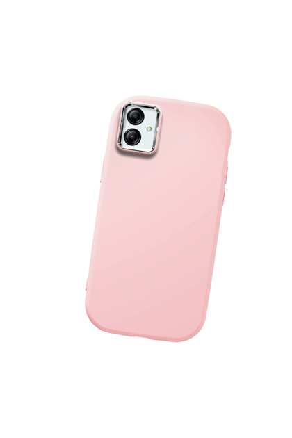 Samsung Galaxy A03 Compatible Camera Protected Pink Soft Silicone Phone Case Patterned