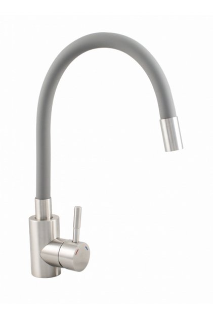 Baterie bucătărie INOX Țeavă flexibilă GRI ER-YX208G