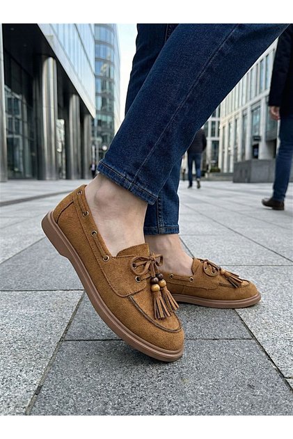 New S Suede Corci̇k Boncuk Pü Tasseled Odel Ka Non-Slip Sole Adin Ba Ballet Flats Yakkabi