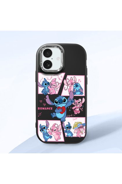 iPhone 17 Compatible Shock-Absorbing Camera Protected Black Silicone Case Stitch Patterned