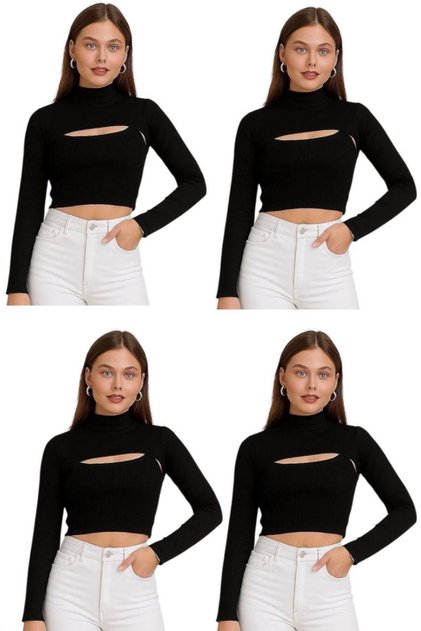 4 Pcs Neck Collar Sleeves with Sleeves for Islamic Dress