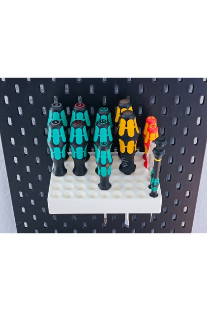 Skadis Compatible Pegboard Screwdriver Holder Organizer – Wall Panel Screwdriver Organizer