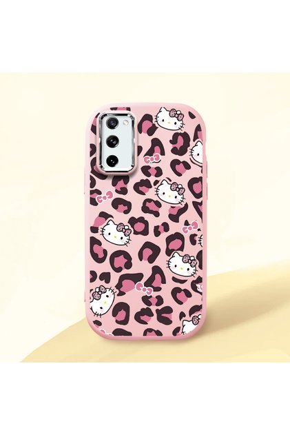 Samsung Galaxy S20 Fe 4G/5G Compatible Shock-Absorbent Camera Protected Pink Silicone Case Kitty
