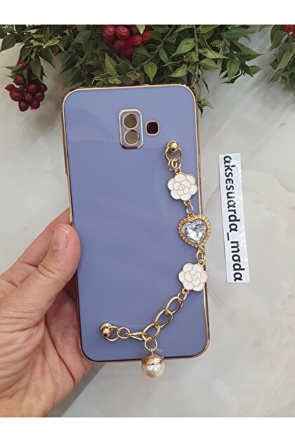 Samsung J6+ Plus - J6 Prime Compatible Floral Handheld L Laser Cut Shiny Case