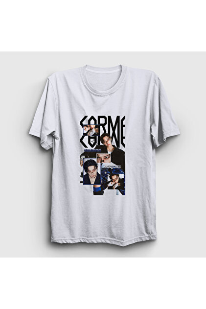 Presmono Unisex Beyaz Karma Bang Chan BangChan Stray Kids T-Shirt
