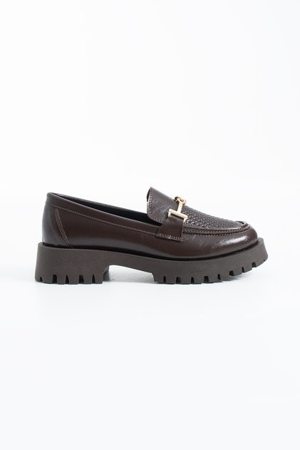 Marco Women's Buckle Detail Loafers Coffee