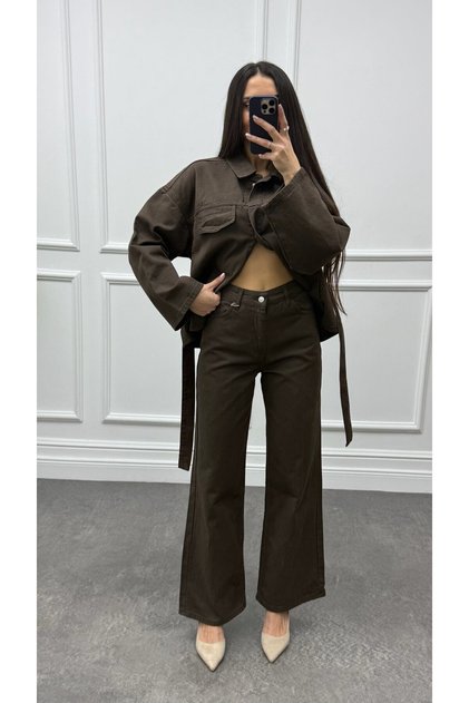 Women's Wide Leg Straight Denim Pants