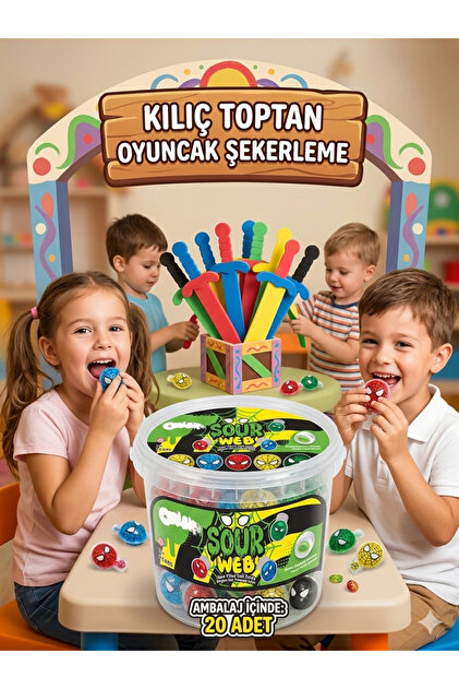 KILIÇ Limon Aromalı Sakız 50 Adet - Ekşi Dolgulu Dev Lezzet