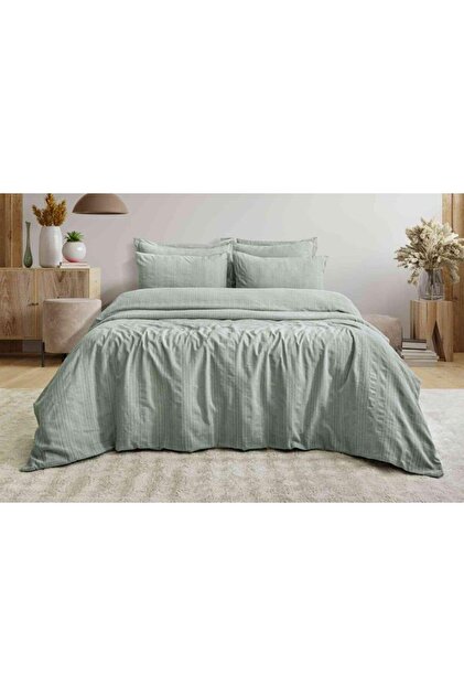 Duvet Cover Set Double Vote Jacquard Mıranda Mint
