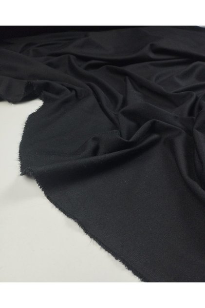 Black Tok Interlock Knitted Fabric Width: 160cm