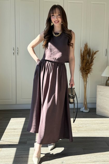 Tencel Fabric Skirt Blouse Set