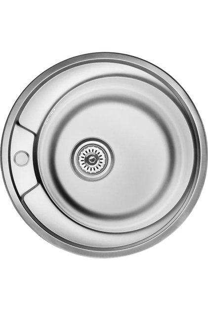 Chiuveta bucatarie din inox, D 51 cm, adancime cuva 17.5 cm, incastrabila