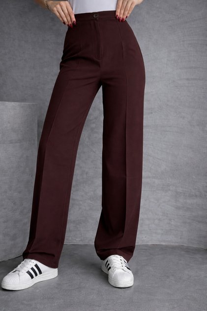 Women's High Waist Classic Black Fabric Pants