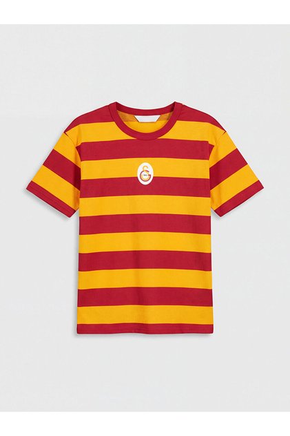 Lcw Kids Red Crew Neck Galatasaray Printed Boys T-Shirt