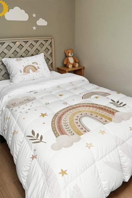 Boho Dreams Rainbow Patterned Single Duvet and Pillowcase