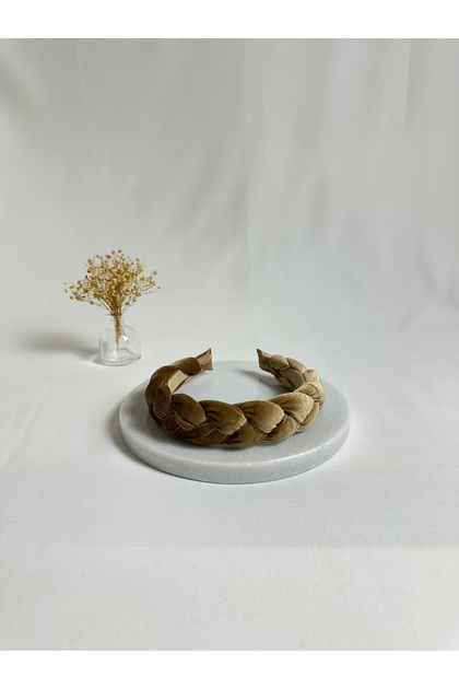 Honey Foam Braided Velvet Crown Hair Band
