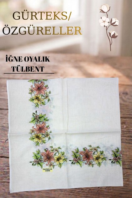 Özgüreller, İğne Oyalık Pamuklu Tülbent,%100 Pamuklu Hediyelik Terletmeyen Kaymayan Tesettür