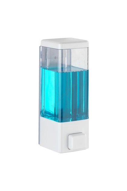 Wall Mounted Manual Liquid Soap Dispenser Adhesive and Screw-On Non-Spill Soap Dispenser 350 ml V-1