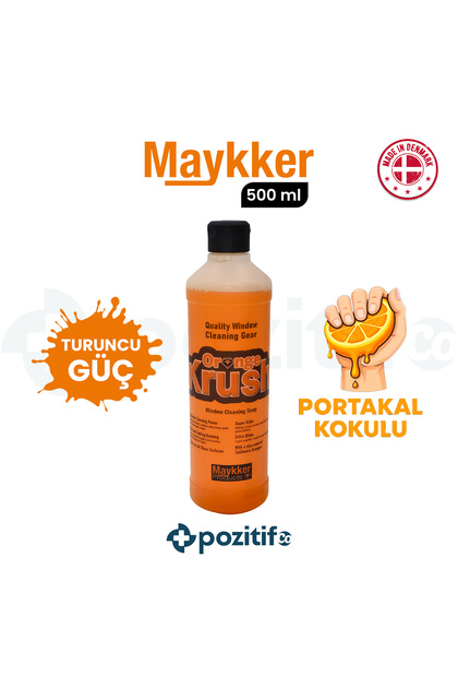 OrangeKrush – Cam Temizlik Şampuanı / Cam Silme - Cam Temizleme Robotu / Unger - Pulex Puluş ve Camçek ile Mükemmel Sonuç - 500ml