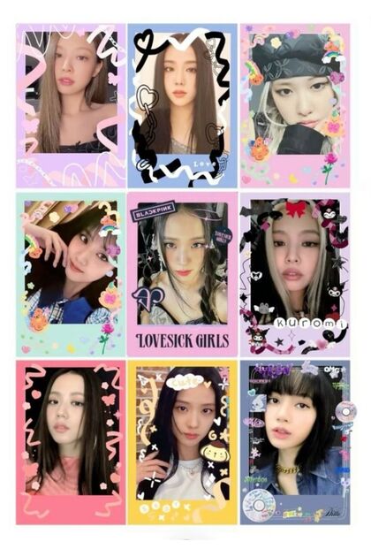 animeandyourworld BLACKPİNK JENNİE ROSE JİSOO LİSA 1 ADET FOTOKART