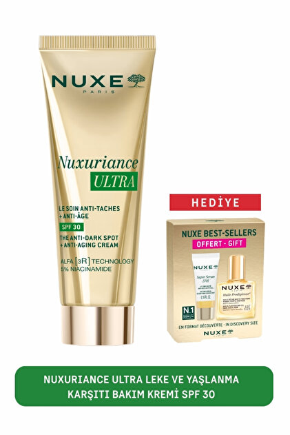 Nuxuriance Ultra SPF 30 Leke ve Yaşlanma Karşıtı Yüz Bakım Kremi - Hediye Bakım Kiti