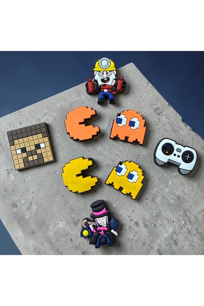 Buki'nin Atölyesi Terlik Süsü 8 li set Minecraft Brawl Stars