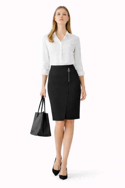 Zippered Scuba Women's Skirt
