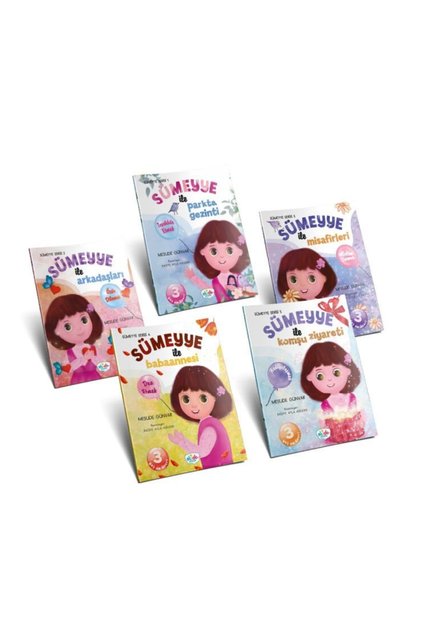 For Girls 3-6 Years Old Sümeyye Erdemler Serisi Teşekkür, Özür Dileme, Selam ve Dua Öğreniyorum Hikaye Seti 5 Kitap