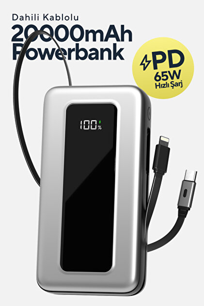 S-Link IP-G20M 20000mAh PD65W Makaralı Mavi LCD Taşınabilir Pil