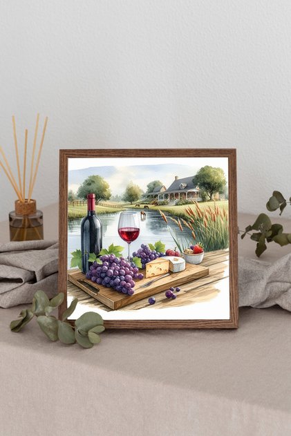 Wooden Framed Square Table Tk3778