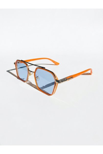 Square Orange Blue Unisex Sunglasses