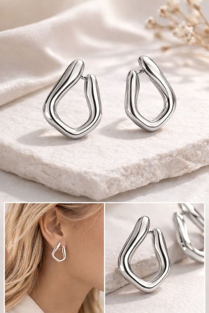 Women's Special Plated Pinch Earrings